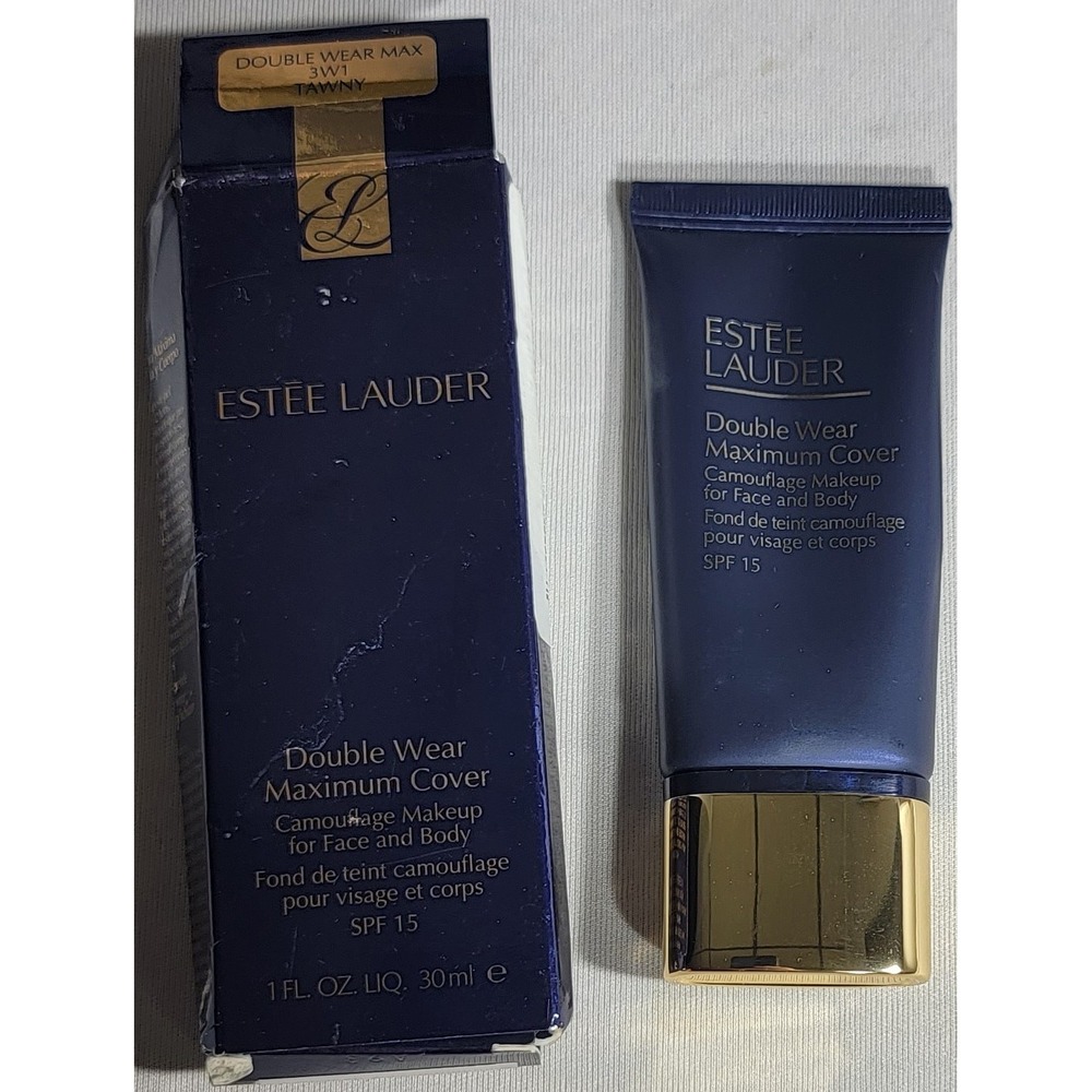 Estee Lauder Double Wear Maximum Cover Makeup 3W1 Tawny 1oz SPF 15 Camouflage